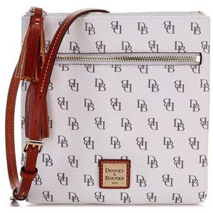 Dooney & Bourke, The Gretta Signature Print Double Zip Tassel Crossbody Bag